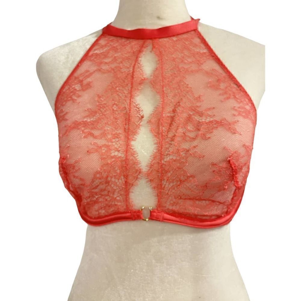Victoria Secret Very Sexy Lace Hot pink Bralette Size 32D
